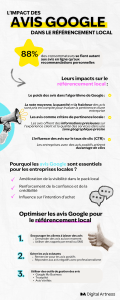 Infographie impact des avis Google dans le référencement local 