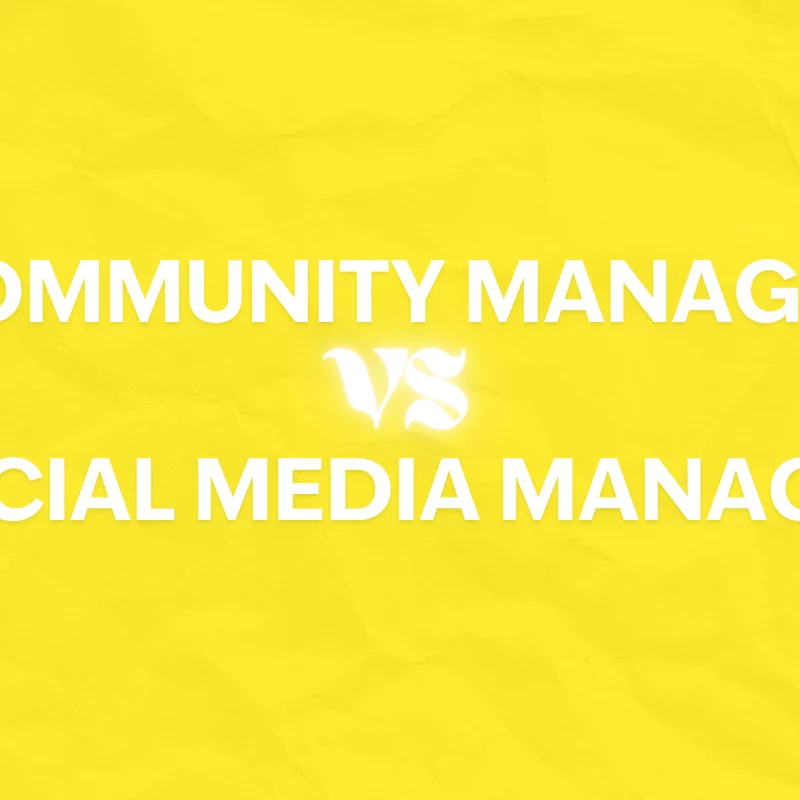 Community manager VS social media manager