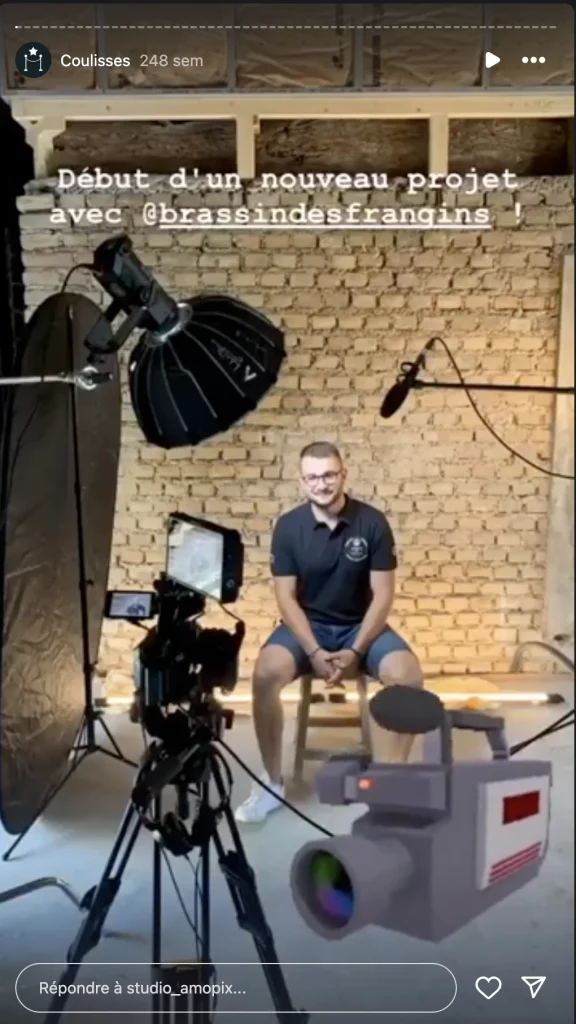 story instagram backstage/teasing du studio amopix