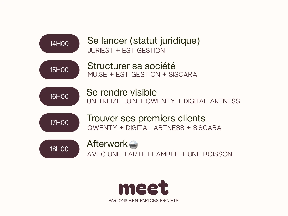 Programme complet Meet Event à Strasbourg